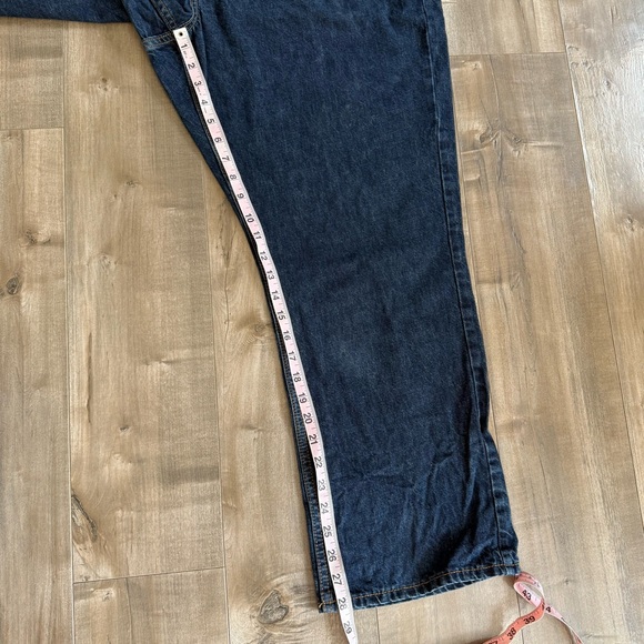 Old Navy Straight Jeans Mens 44 x 30 Dark Wash Denim Built-In Tough - Picture 8 of 8